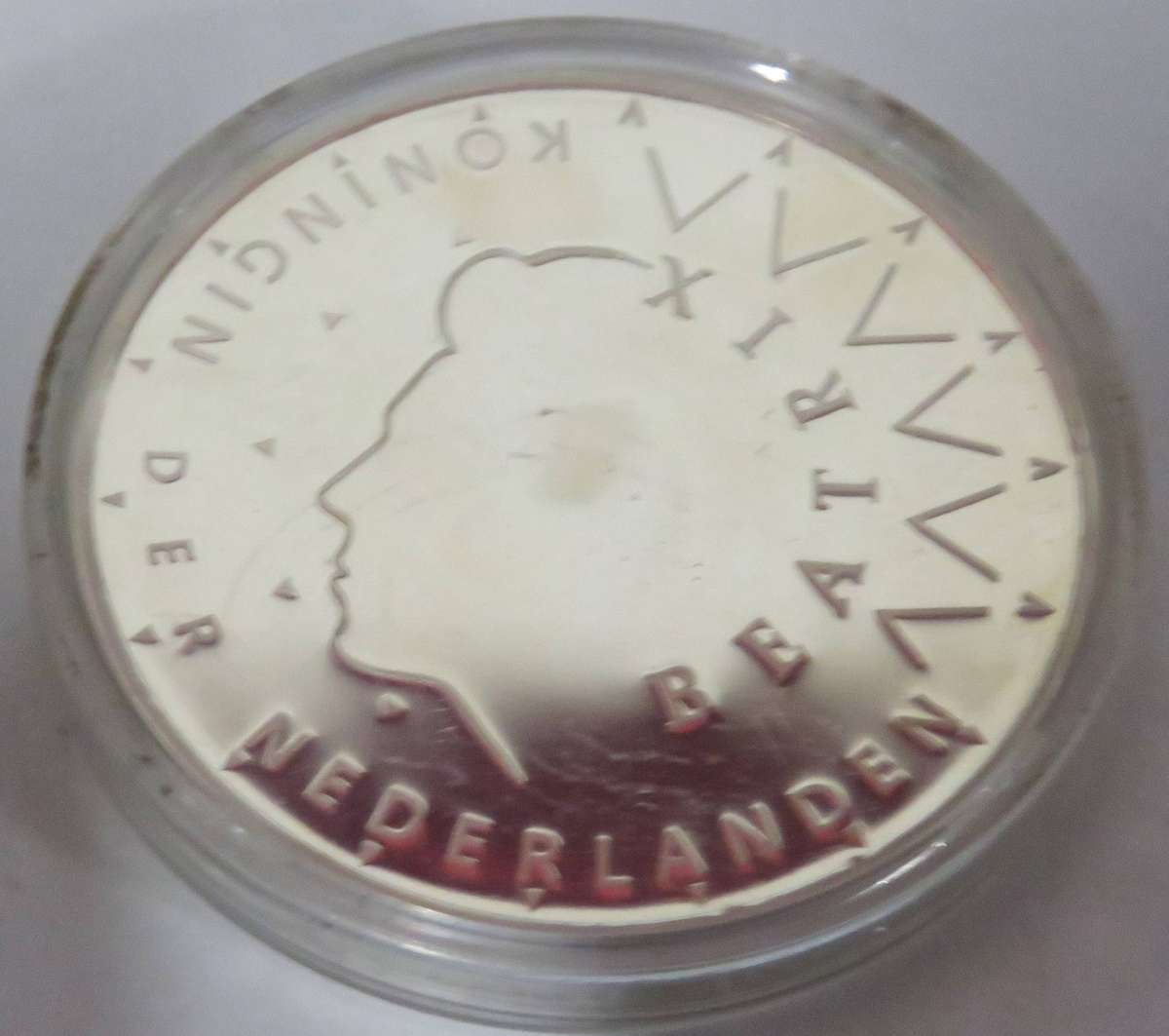 1987 Netherlands 50 Gulden Silver 925 Proof encapsulated