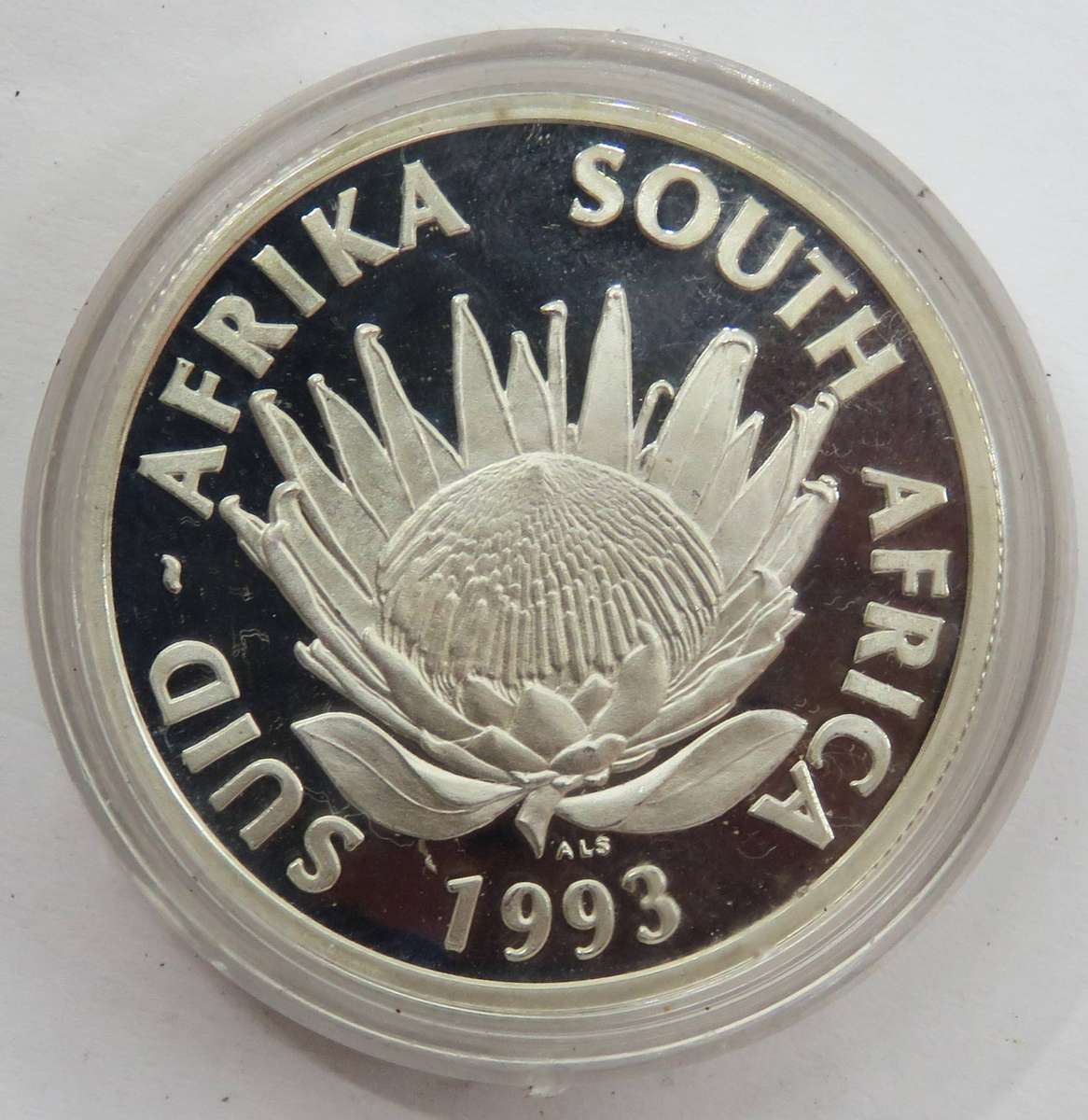 1993 Silver Proof 1 Rand BANKING in original capsule -in perfect condition as as issued