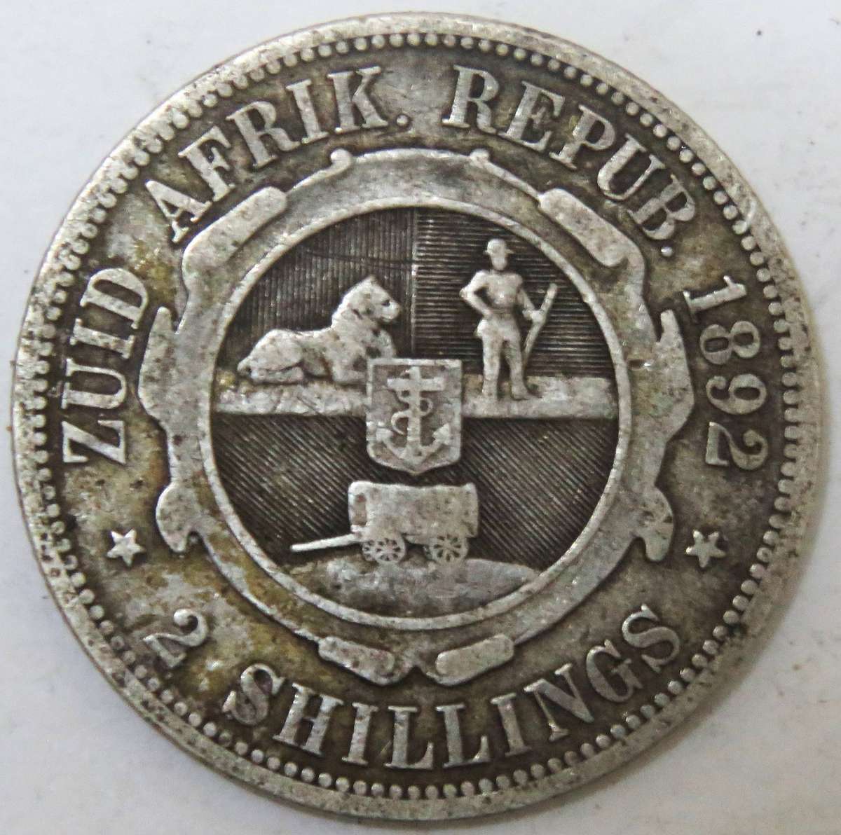 1892 ZAR 2  Shillings