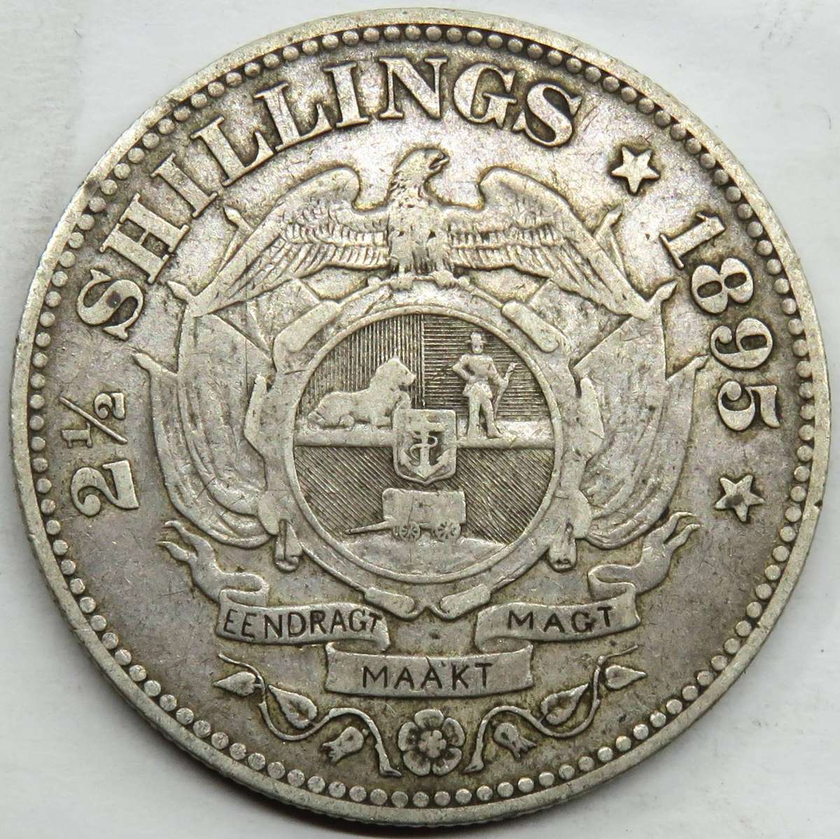1895 ZAR 2 1/2  Shillings