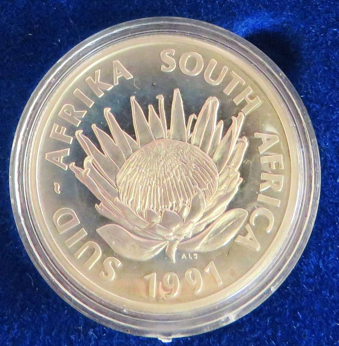 1991 Silver Proof 1 Rand NURSING in original capsule and box as issued