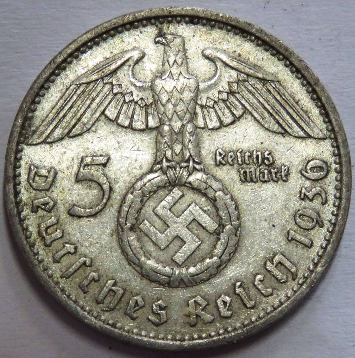 1936-A Germany 3rd Reich 5 Reichsmark