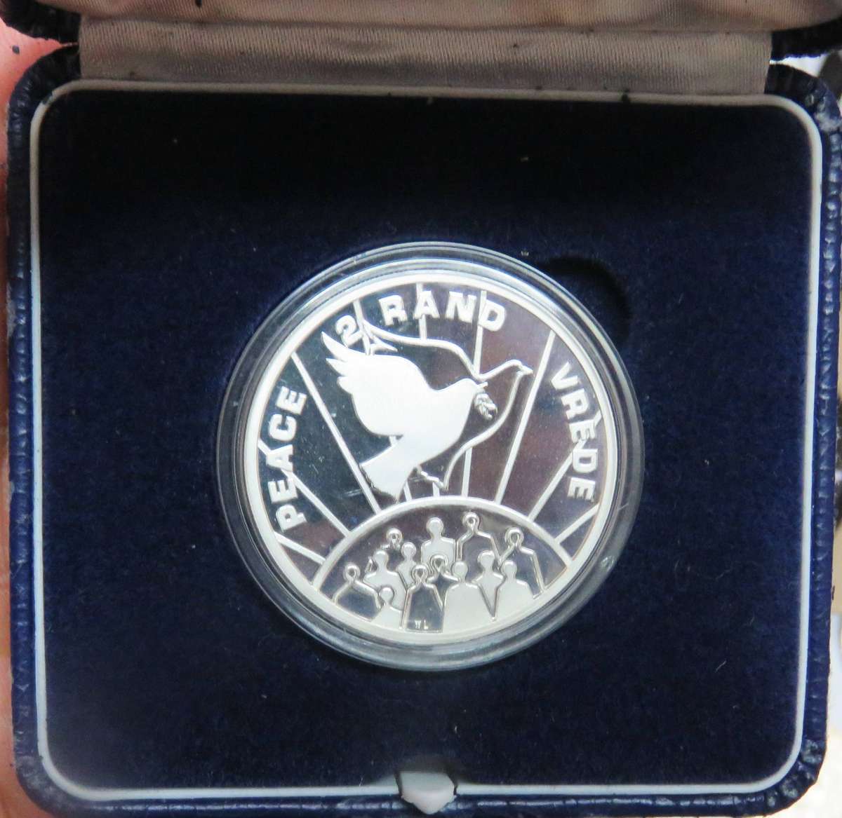 1993 1 Ounce  Silver Proof  R2 PEACE in SAM BOX 33.62 Grams 925 silver