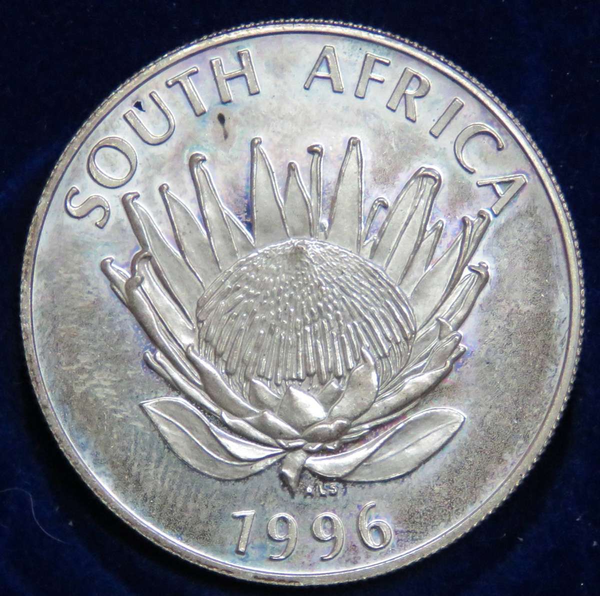 1996 Silver Proof 1 Rand CONSTITUTION in SAM box