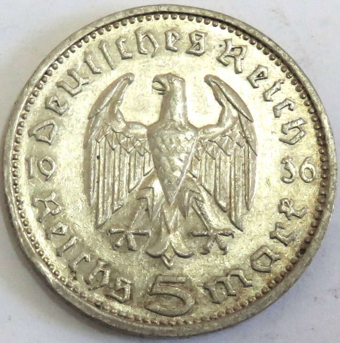 Germany - Third Reich 5 Reichsmark 1936-E