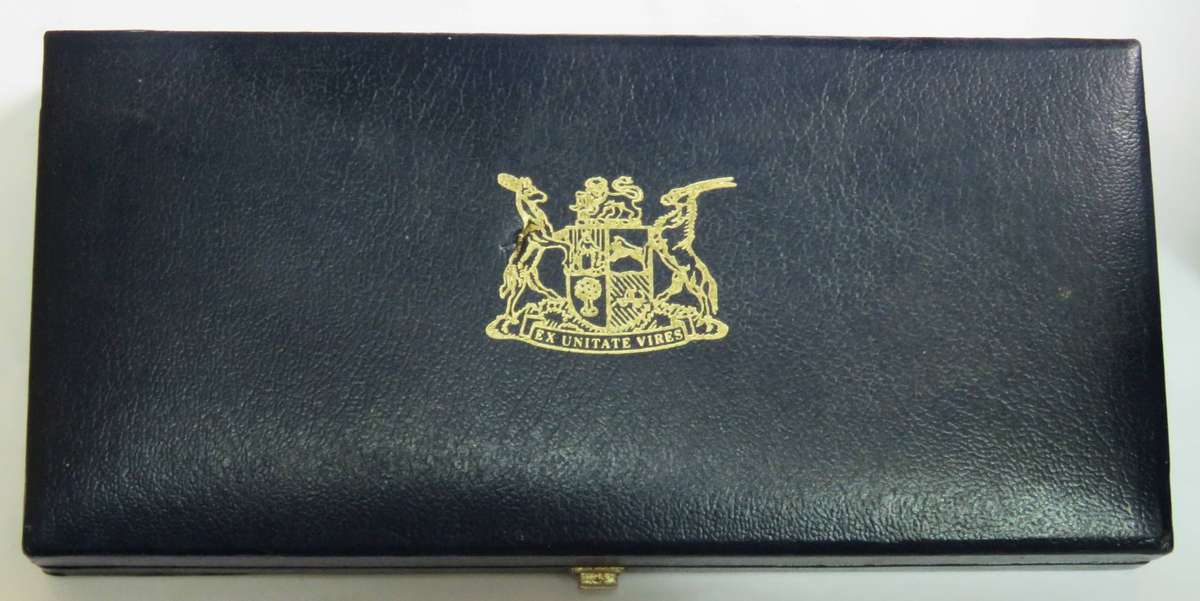 1987 Republic of South Africa Proof set in SAM BOX with Silver Rand