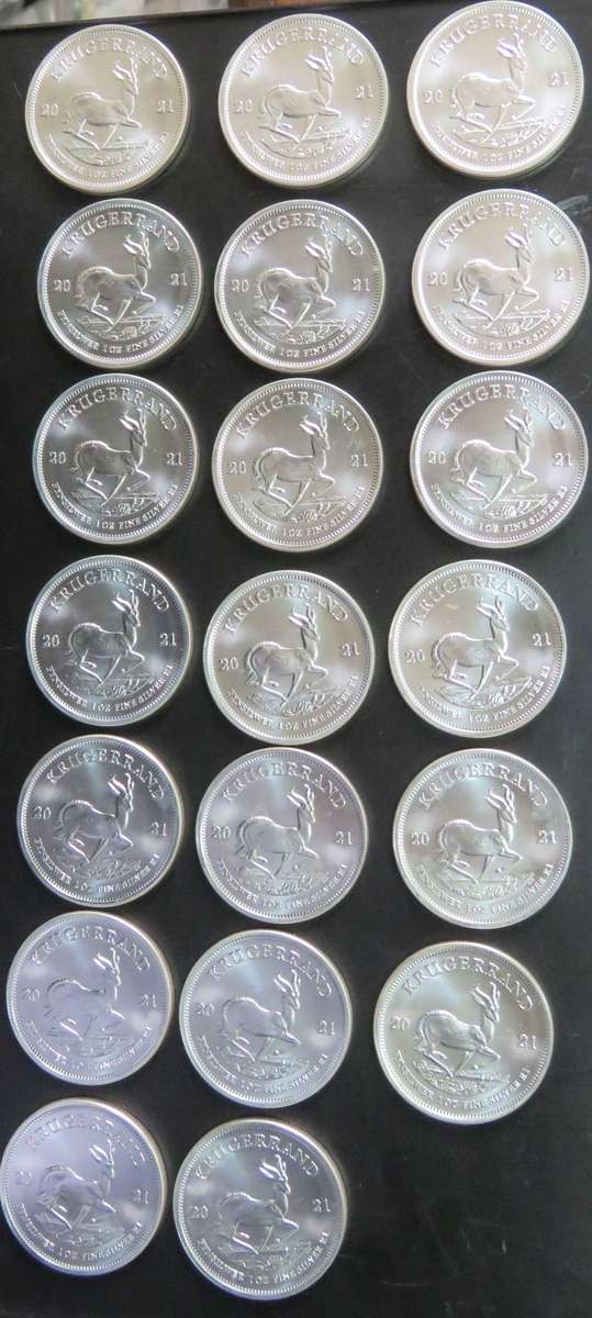 2021 Brilliant UNC 1 Ounce Silver Krugerrand -20 available