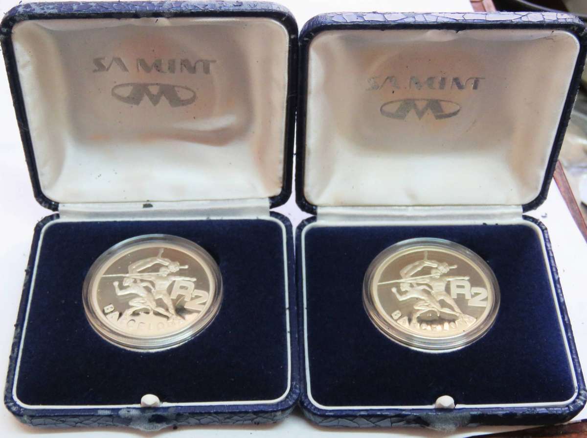 1992 1 Ounce Silver Proof  R2 BARCELONA in SAM BOX 33.62 Grams 925 silver-4 AVAILABLE