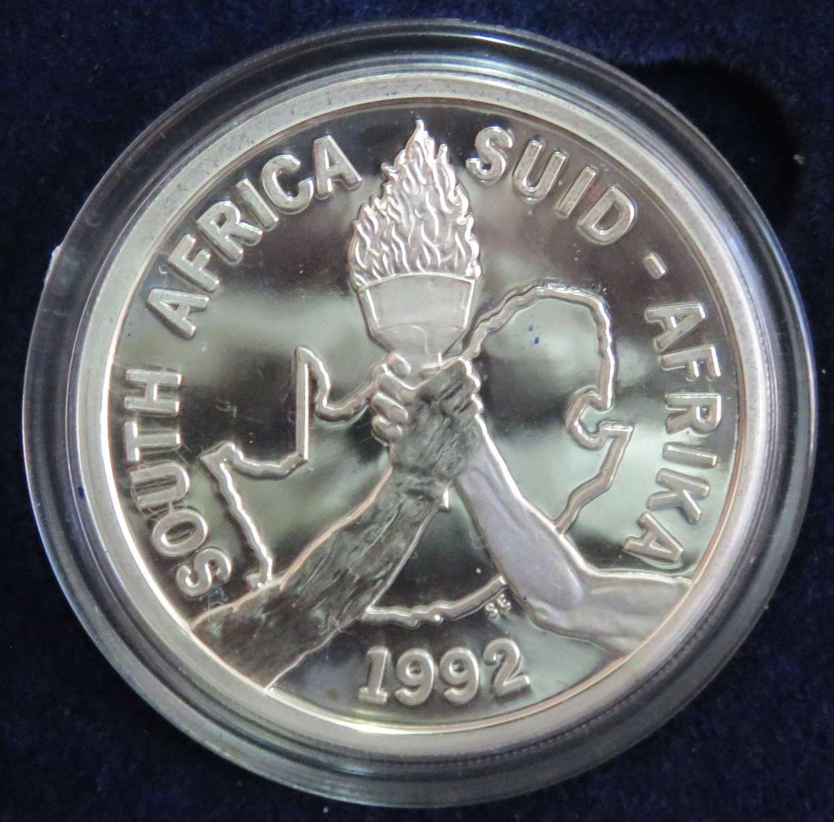 1992 1 Ounce Silver Proof  R2 BARCELONA in SAM BOX 33.62 Grams 925 silver-4 AVAILABLE