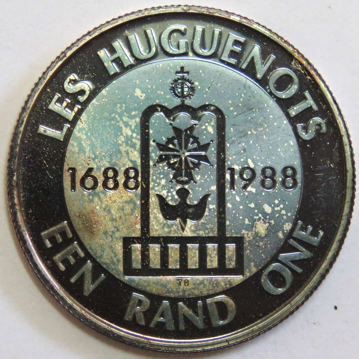 1988 Silver Proof 1 Rand HUGUENOTS
