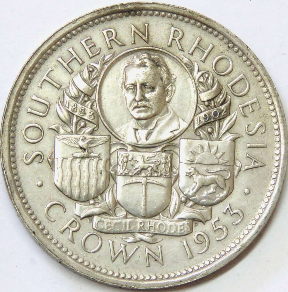 Rhodesia 1953 Silver Crown