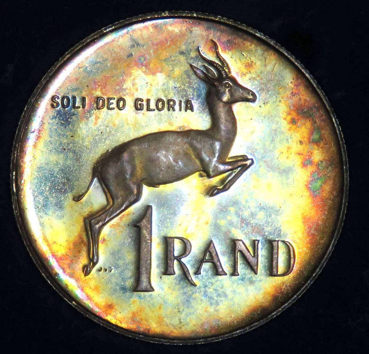 1987 Republic of South Africa Proof set in SAM BOX with Silver Rand