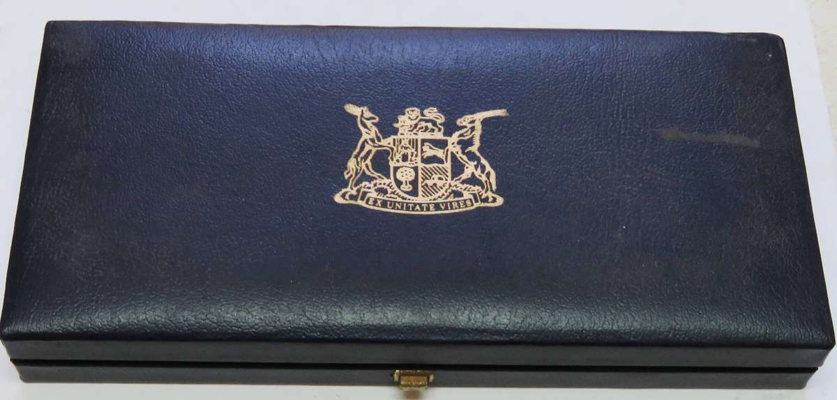 1987 Republic of South Africa Proof set in SAM BOX with Silver Rand