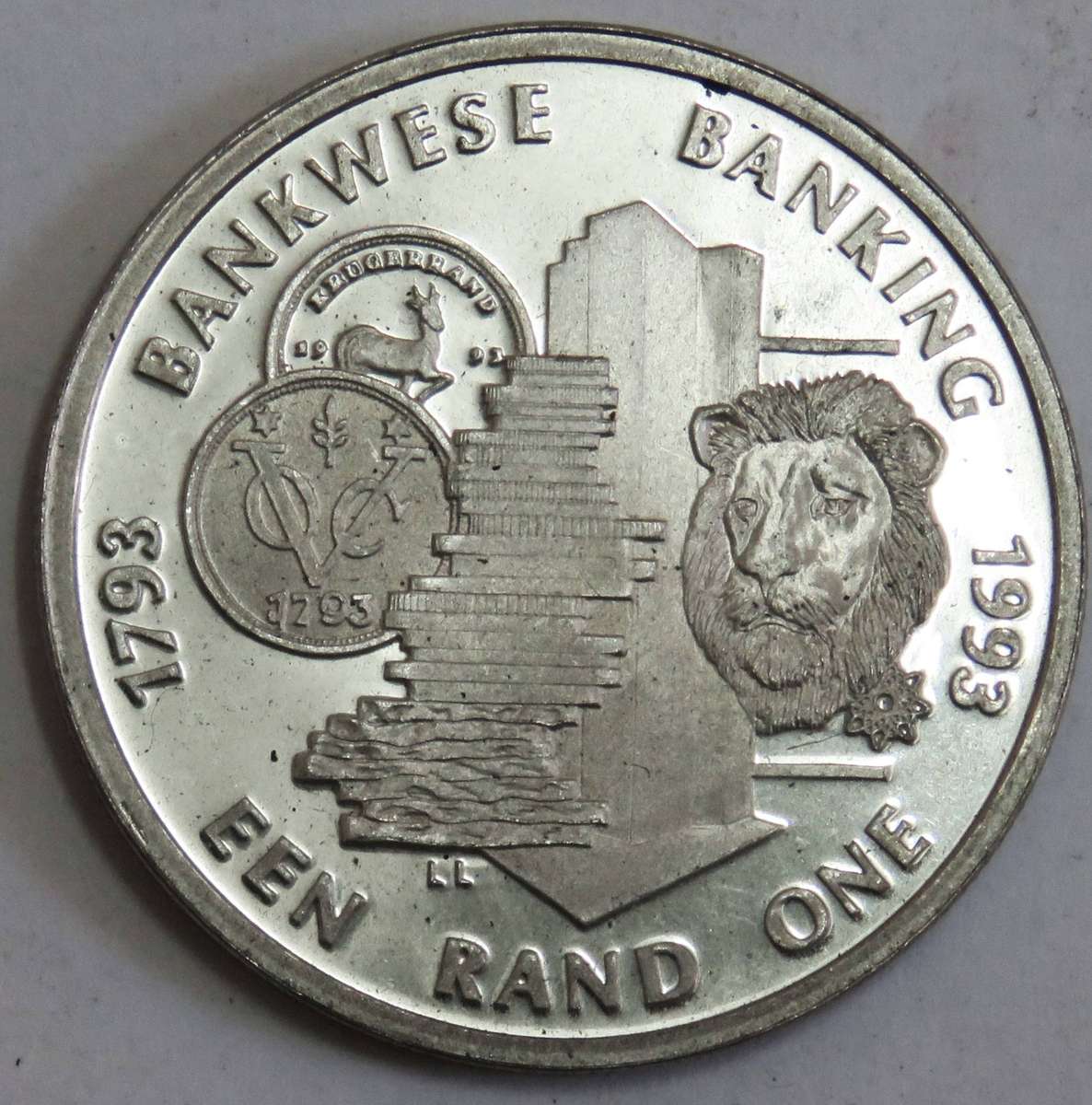 1993 Silver Proof 1 Rand BANKING