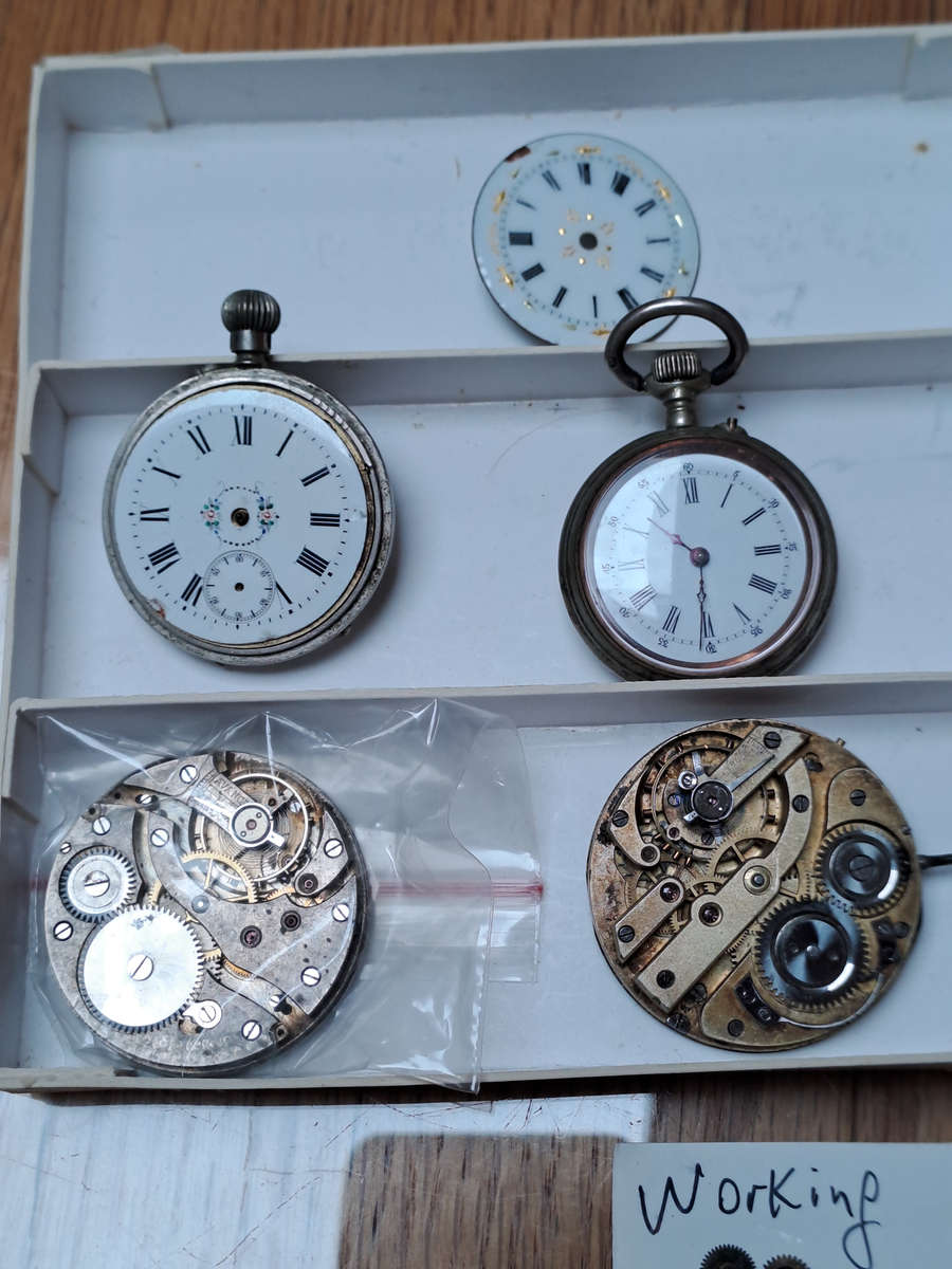For spares or repairs vintage pocket watches and spares  movements