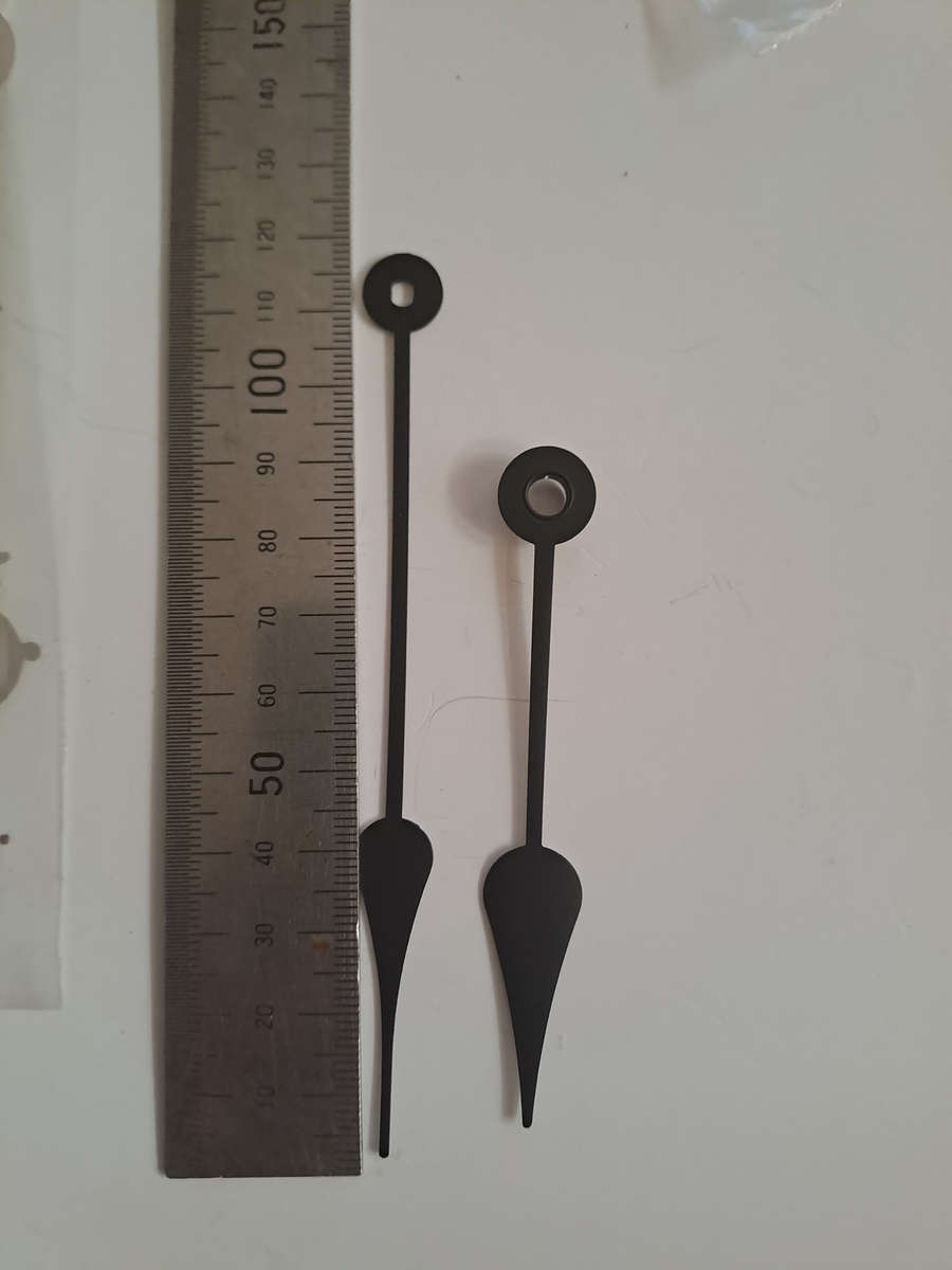 black clock hands long