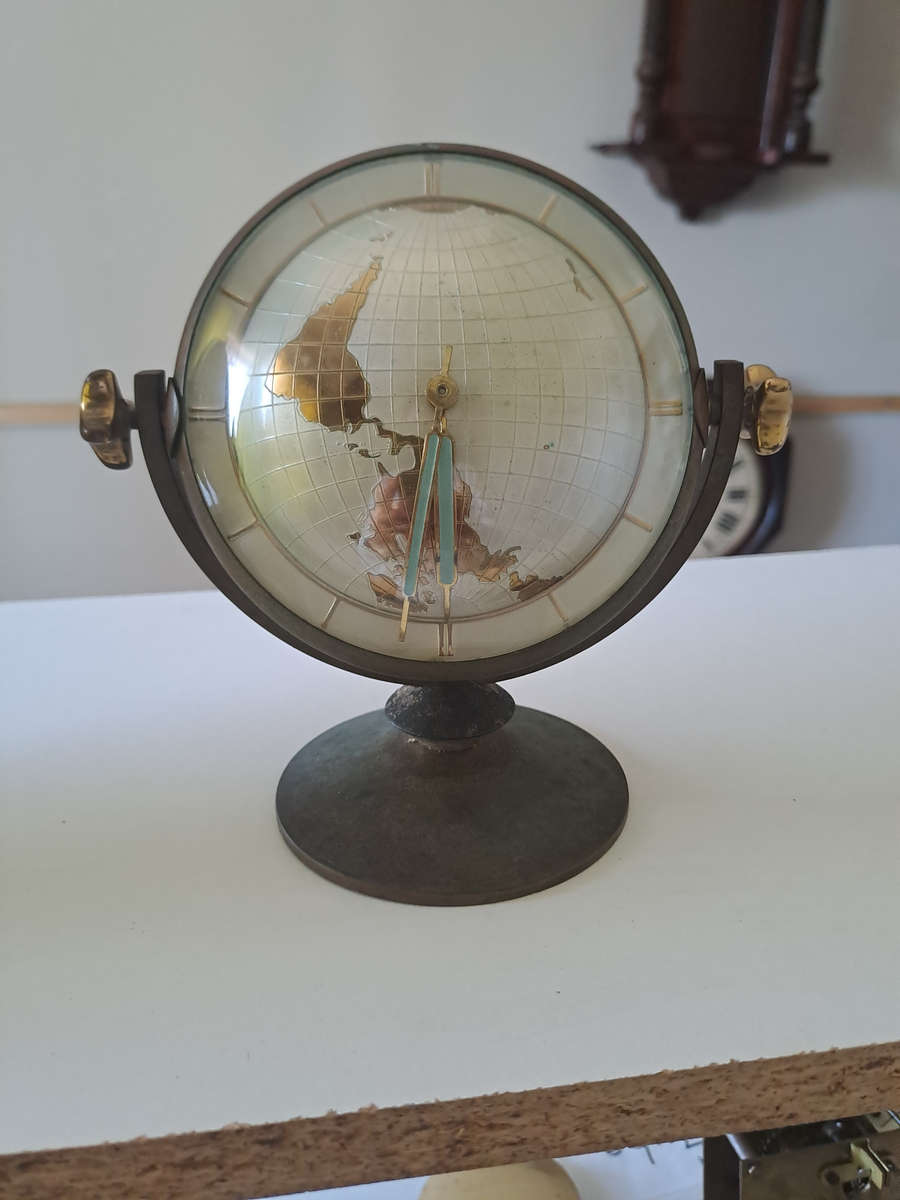 world time double sided desk clock