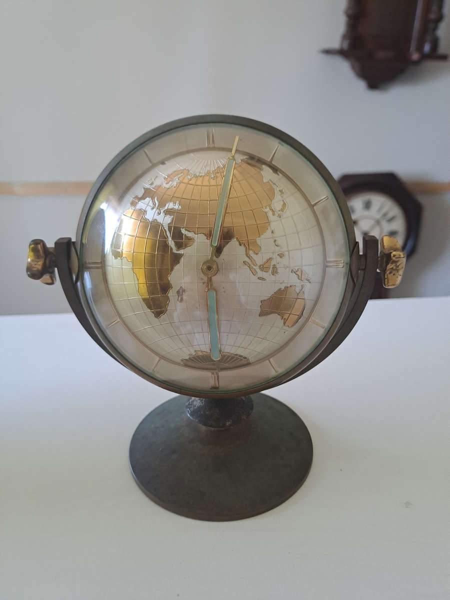 world time double sided desk clock