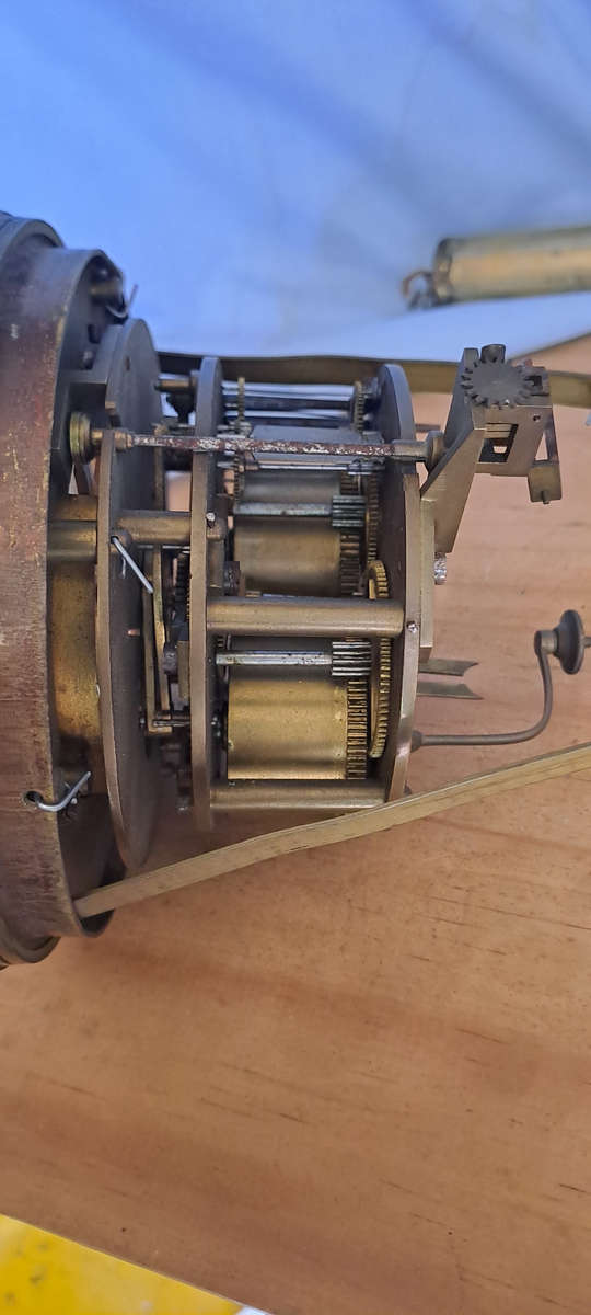 Antique Marti Medaille De Bronze French Mantle Clock open escarpment  movement