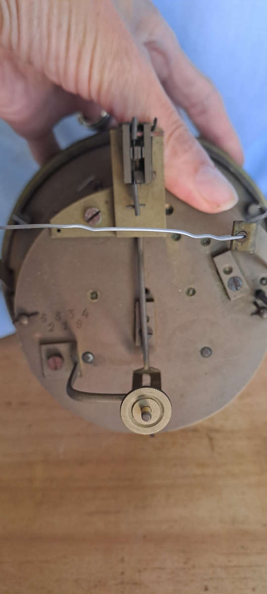 Antique Marti Medaille De Bronze French Mantle Clock open escarpment  movement