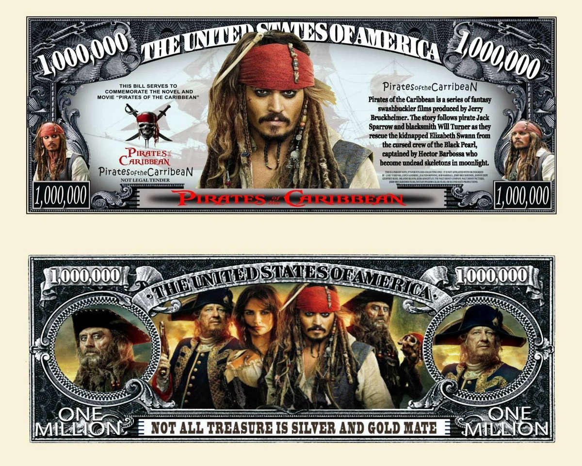 PIRATES OF THE CARIBBEAN MILLION DOLLAR NOVELTY BILL