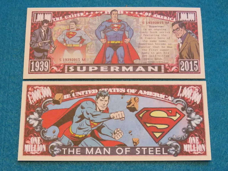 DC Comics Superhero SUPERMAN ~ Since 1939  MILLION DOLLAR NOVELTY BILL
