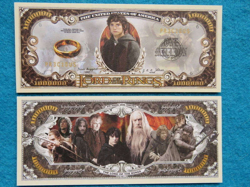 LORD Of The RINGS MILLION DOLLAR NOVELTY BILL