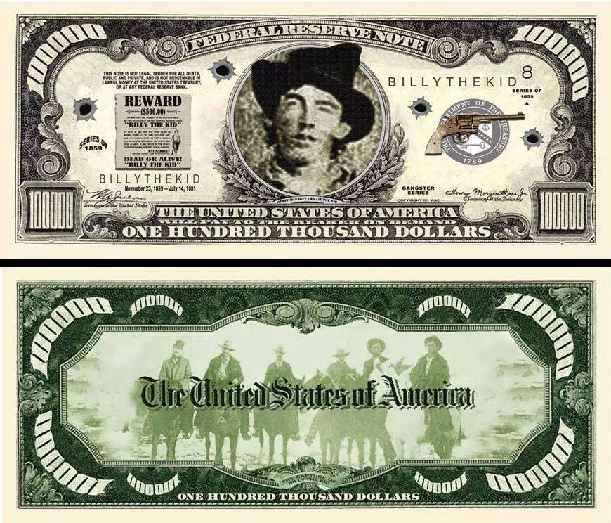 BILLY THE KID MILLION DOLLAR NOVELTY BILL