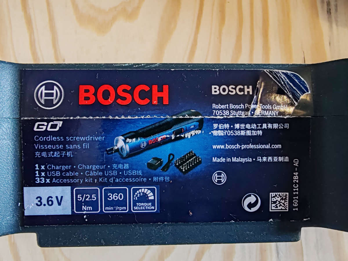 Bosch GO Professional Cordless Screwdriver
