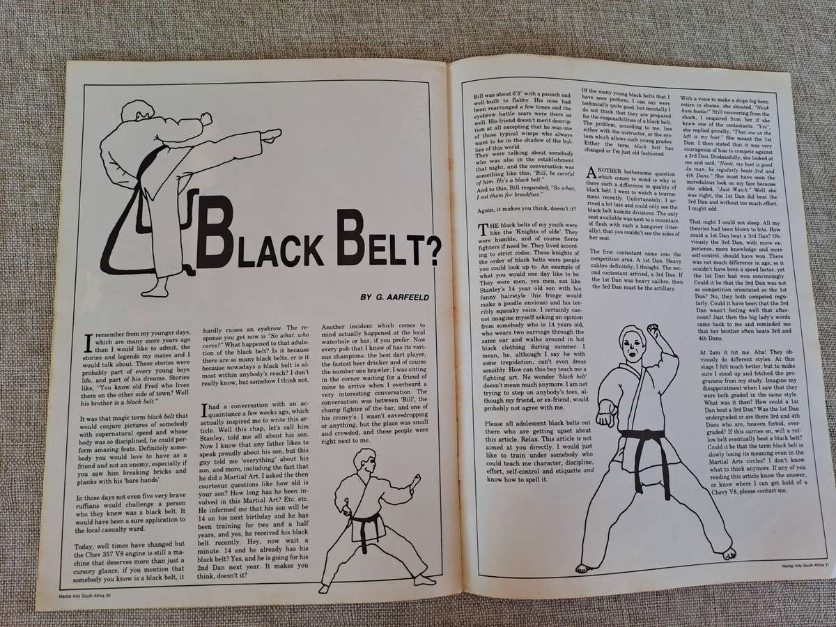 Martial Arts South Africa Magazine - First Issue Feb/Mar 1989