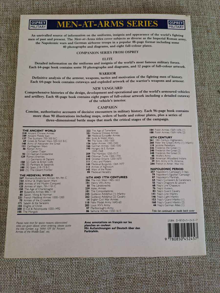 Medieval European Armies - Osprey Men-At-Arms Series #50