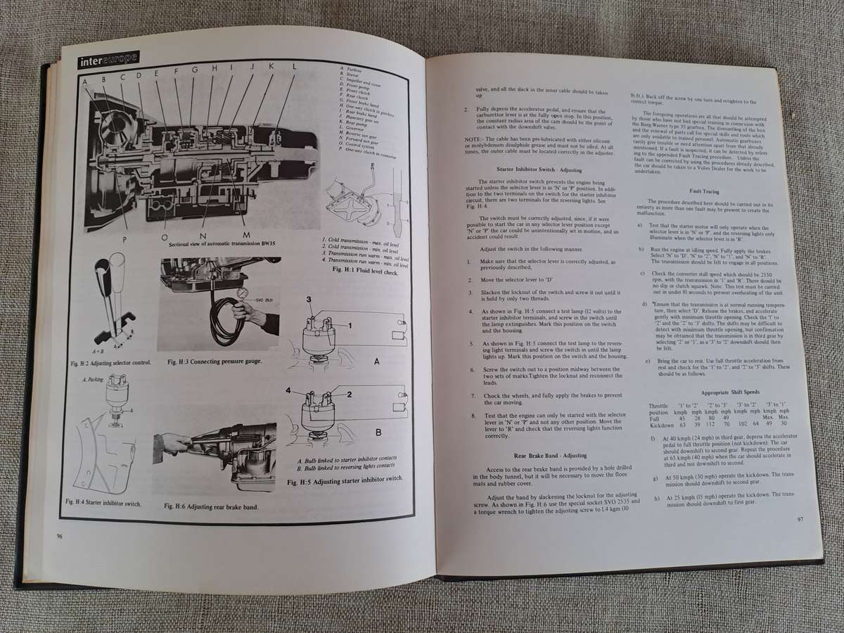 Volvo 120 Series, 1800/ES Sport Workshop Manual 1961 - Intereurope