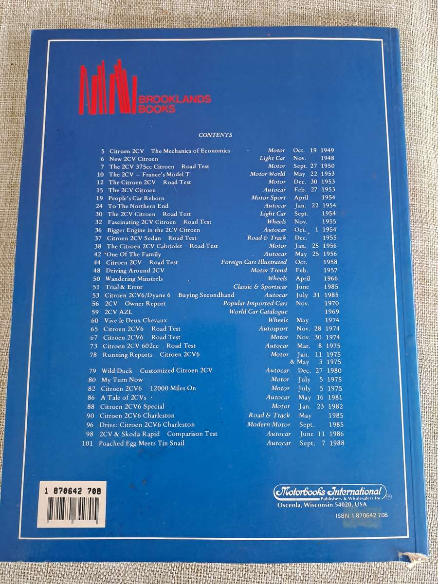 Citroen 2CV 1948-1988 Brooklands Road Test Book - R.M. Clarke