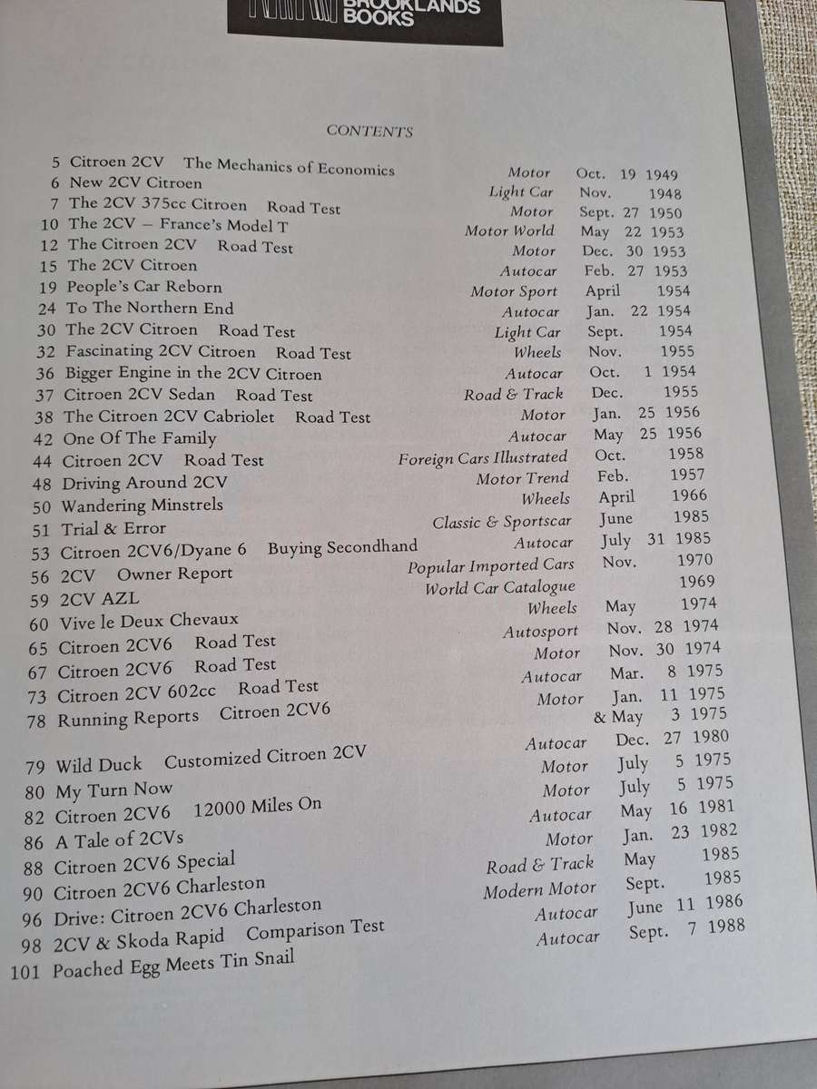 Citroen 2CV 1948-1988 Brooklands Road Test Book - R.M. Clarke