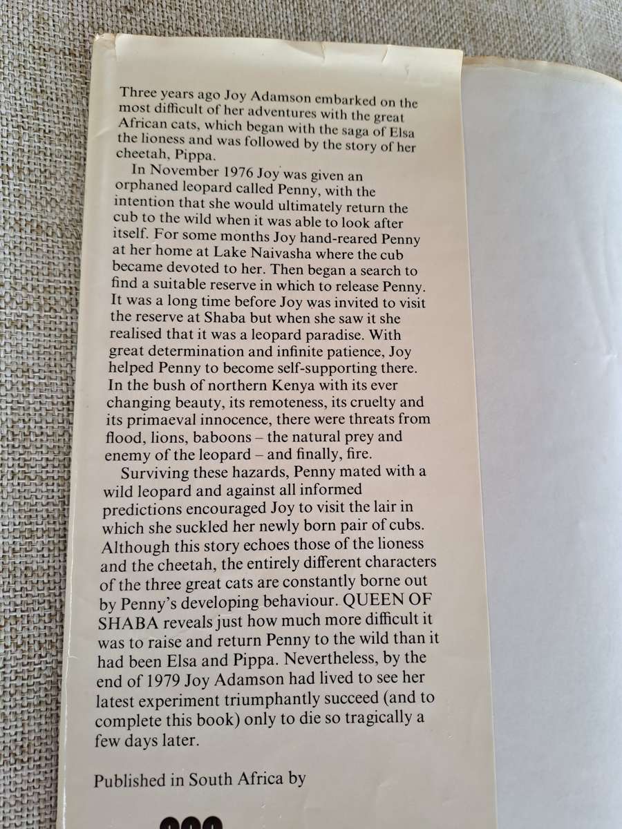 Queen of Shaba  The story of an African Leopard