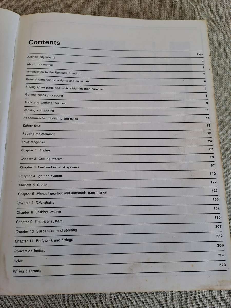 Renault 9 & 11 - 1982 to 1984 Owners Workshop Manual - Haynes