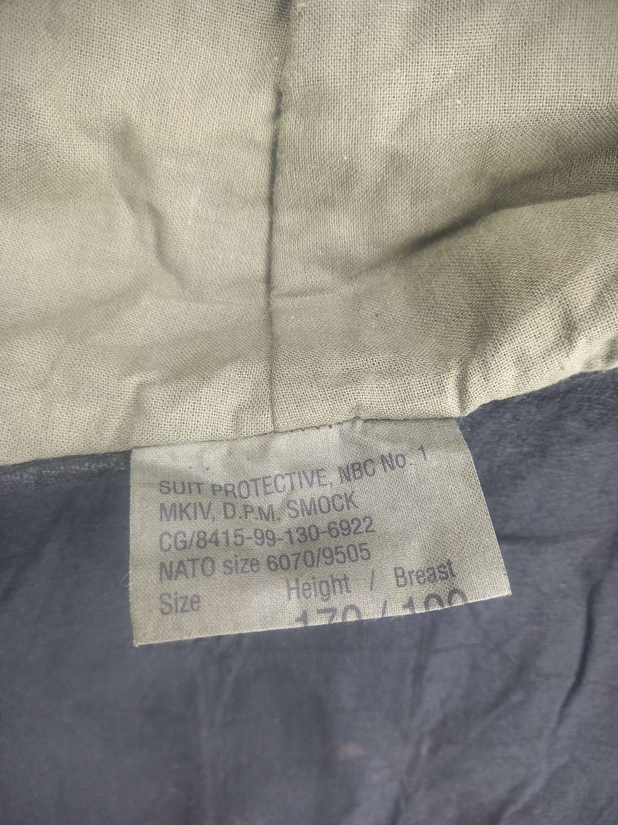 British DPM Smock NBC / protective suit (Nuclear/Biological/Chemical warfare suit)