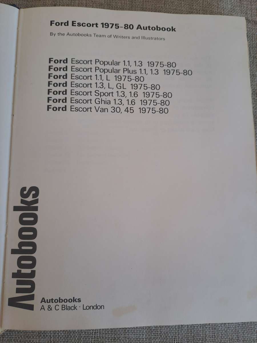 Ford Escort 1975-80 Owners Workshop Manual - Autobooks