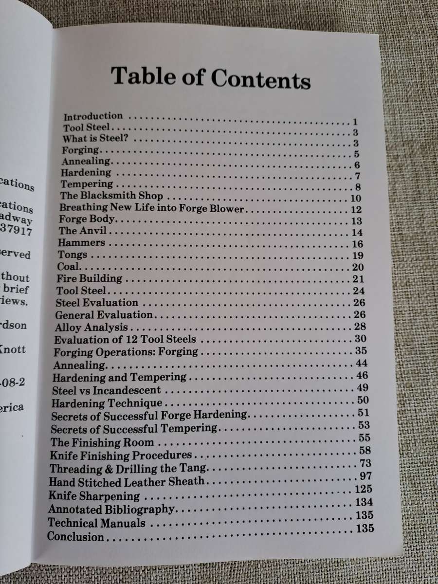 Hand Forged Knife: An Introduction to the Working of Modern Tool Steels