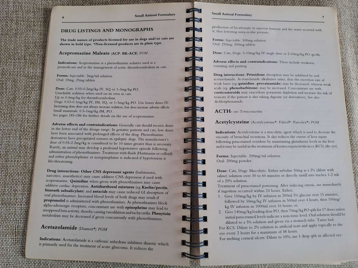 Small Animal Formulary  1st Edition