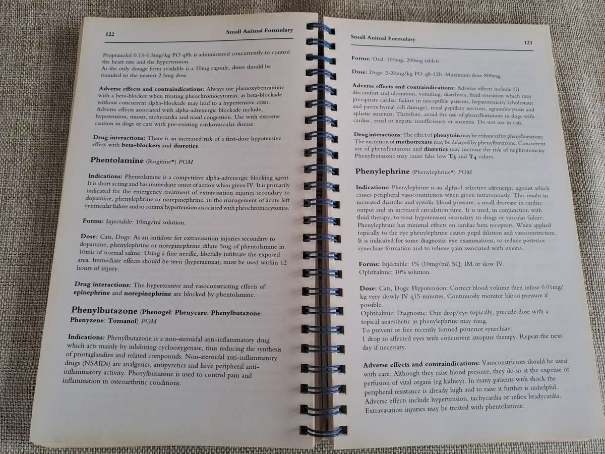 Small Animal Formulary  1st Edition