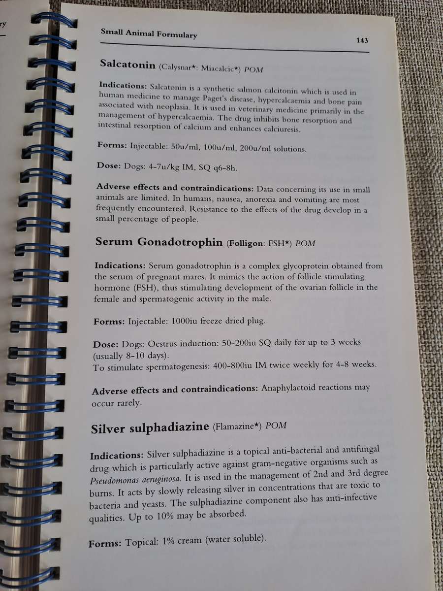 Small Animal Formulary  1st Edition