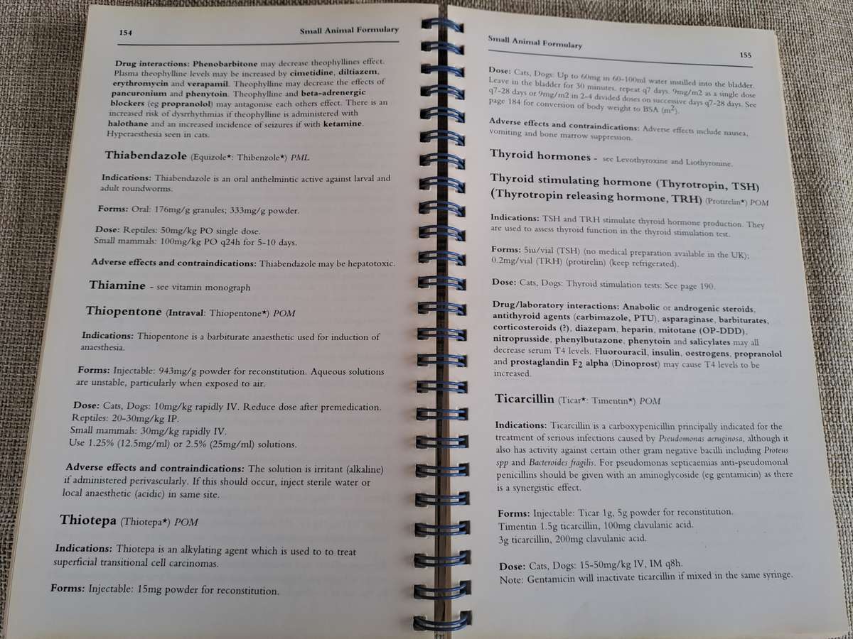 Small Animal Formulary  1st Edition