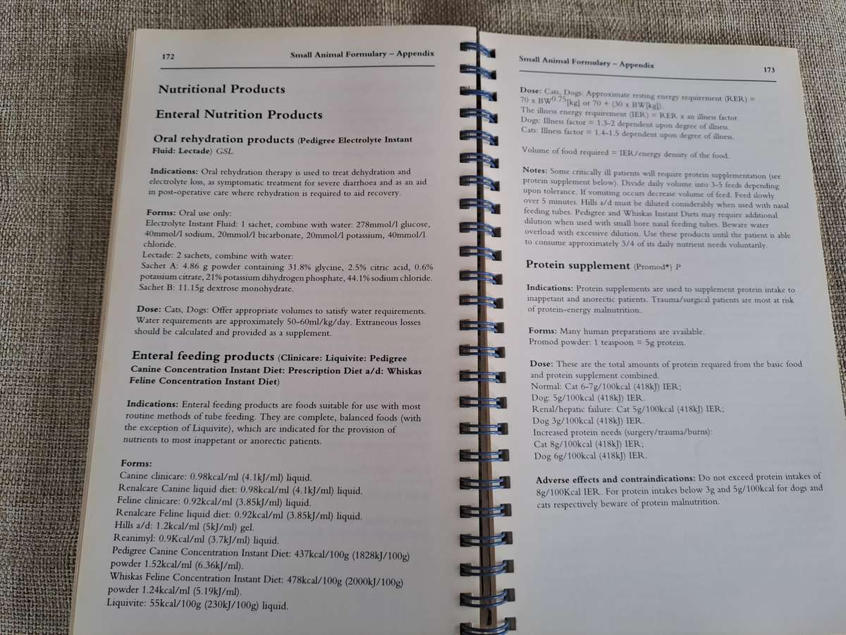 Small Animal Formulary  1st Edition