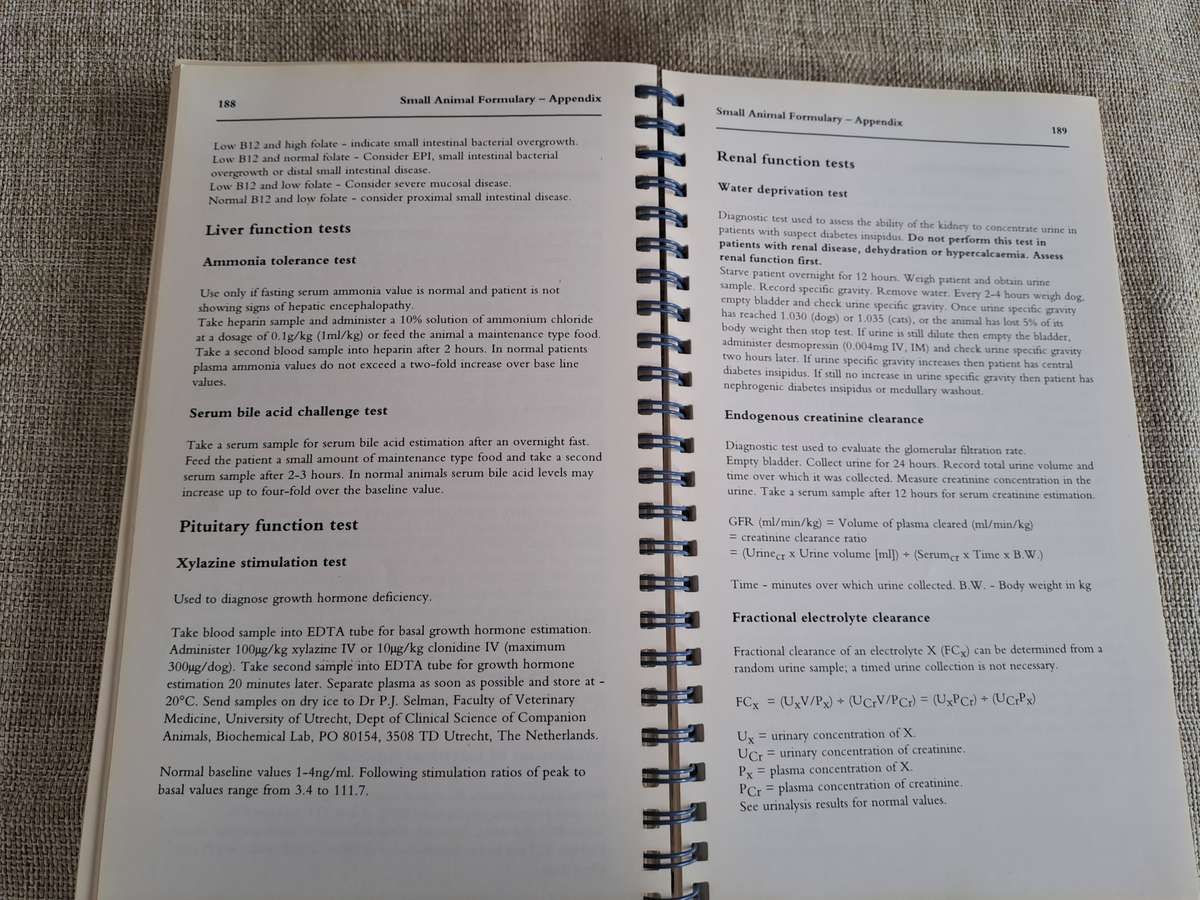 Small Animal Formulary  1st Edition