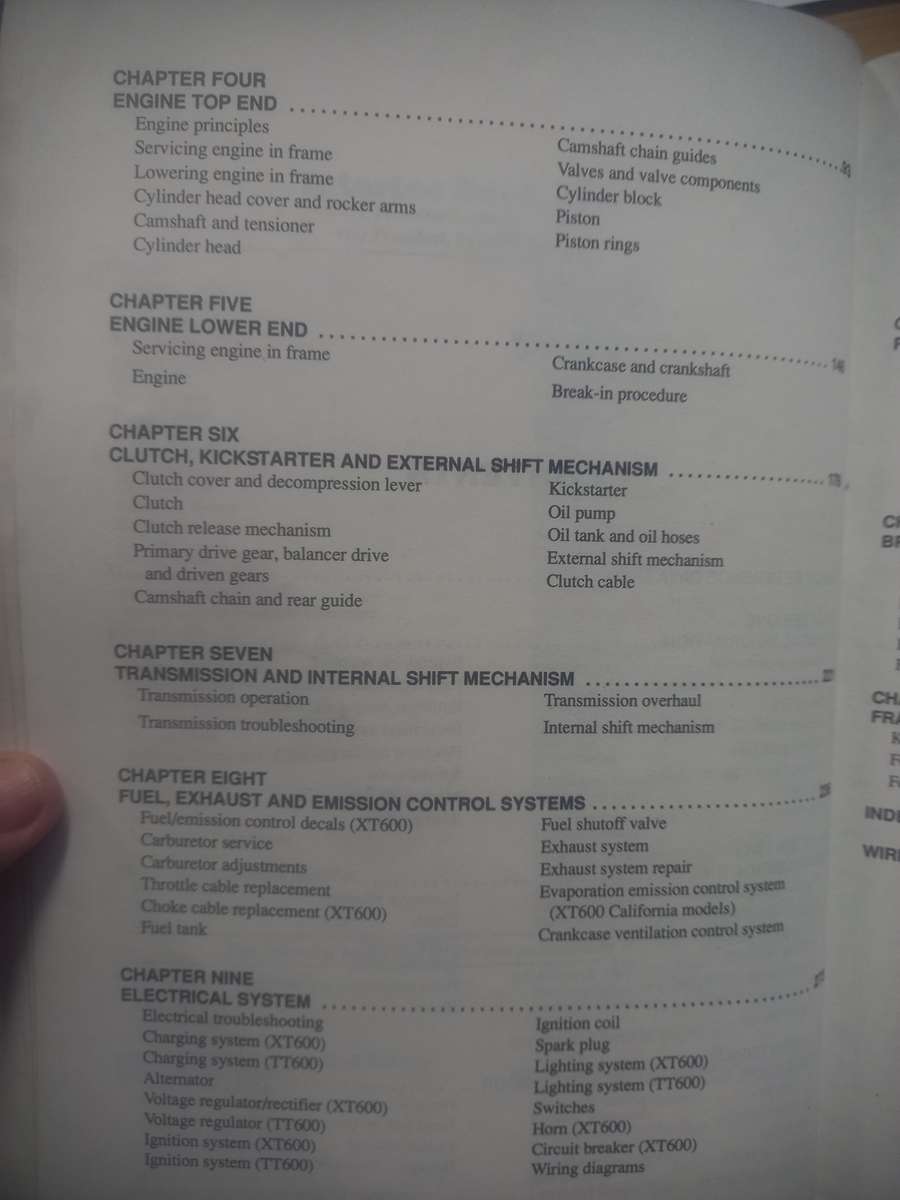 Yamaha XT600 and TT600 - 1983 to 1989 - Service Repair Maintenance - Clymer