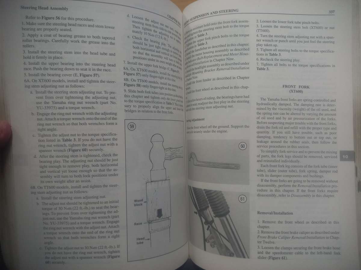 Yamaha XT600 and TT600 - 1983 to 1989 - Service Repair Maintenance - Clymer