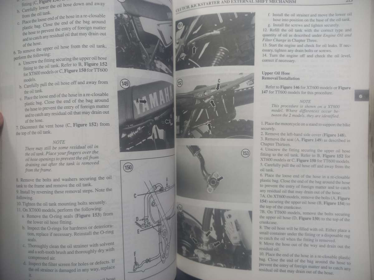 Yamaha XT600 and TT600 - 1983 to 1989 - Service Repair Maintenance - Clymer