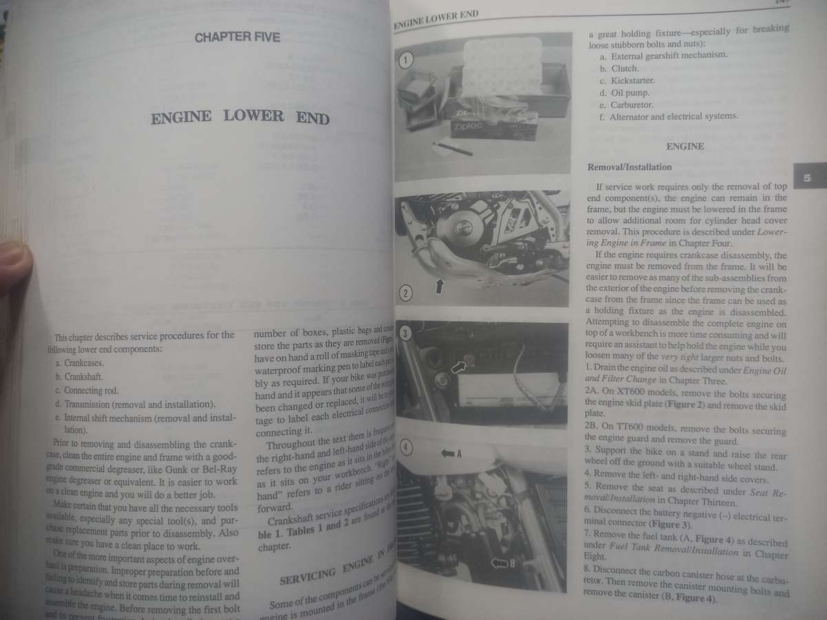 Yamaha XT600 and TT600 - 1983 to 1989 - Service Repair Maintenance - Clymer