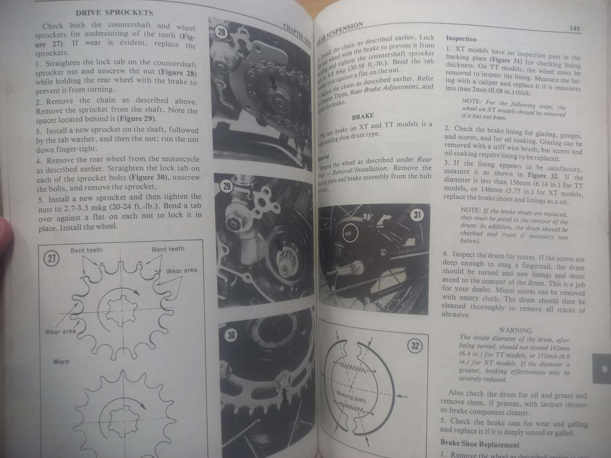 Yamaha XT and TT500 Singles - 1976 to 1981 - Service Repair Maintenance - Clymer